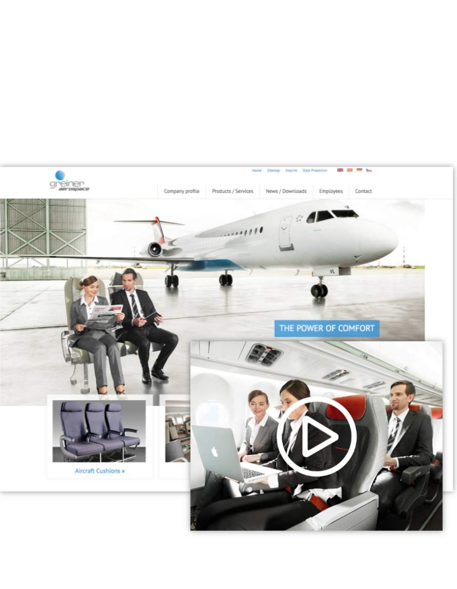 Webdesign & Fotografie Greiner Aerospace