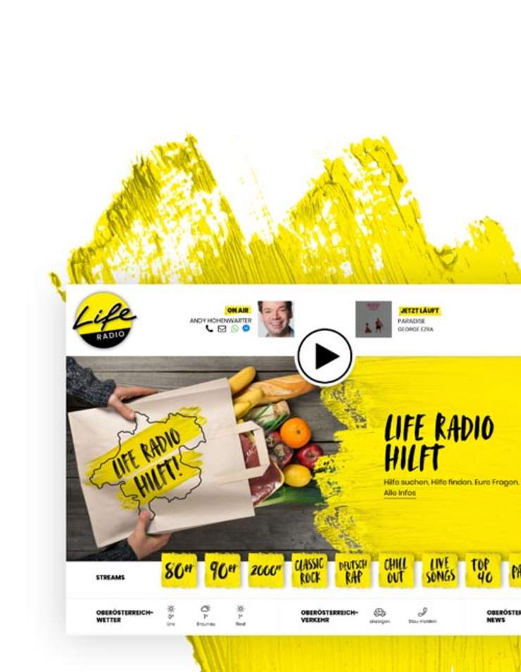 Webdesign und TYPO3 für Life Radio