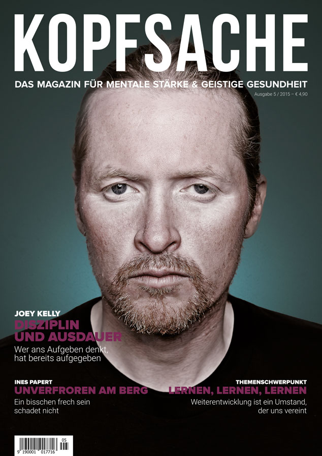 Joey Kelly am Cover von Kopfsache Joey Kelly am Cover von Kopfsache