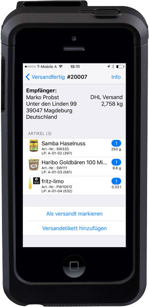 Pickware Mobile - Versand - Verpacken Pickware Mobile - Versand - Verpacken