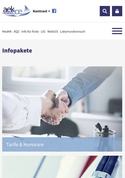Ärztekammer für Oberösterreich / TYOP3 Website / responsive Website