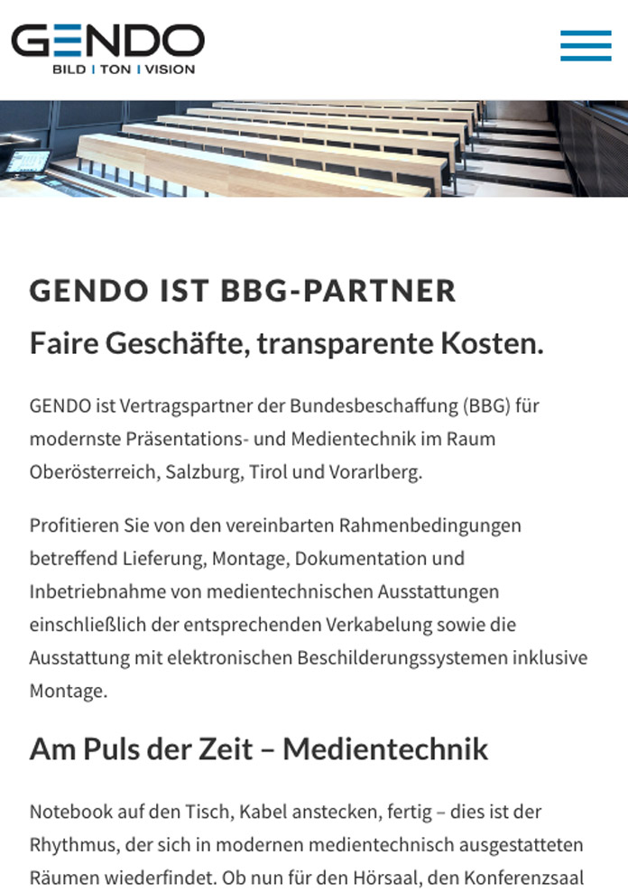 Gendo ist BBG-Partner Gendo ist BBG-Partner